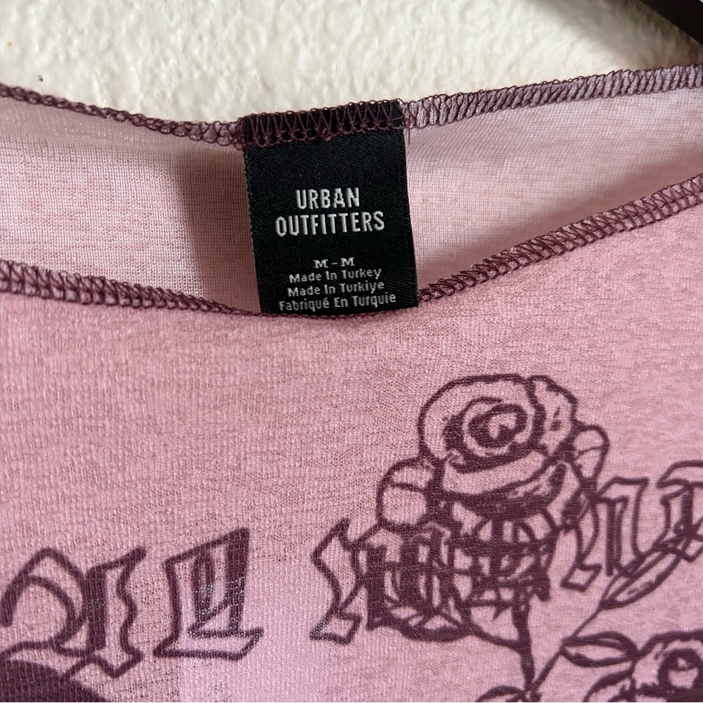 Romantic Fairy Boatneck Long Sleeve Raglan Baby Tee, Sheer Top in Womens Medium - Picture 3 of 7